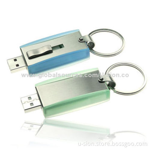 Promotional Metal USB Flash Drive, Supports Plug-and-play Function, 512MB -64GB Capacity